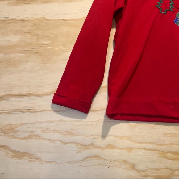 WOMEN'S HOLIDAY TIME RED VINTAGE CHRISTMAS SHIRT LONG-SLEEVE SIZE small - Picture 4 of 8